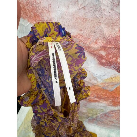 Anthropologie The Marais Printed Chiffon Maxi Dress - Picture 14 of 14